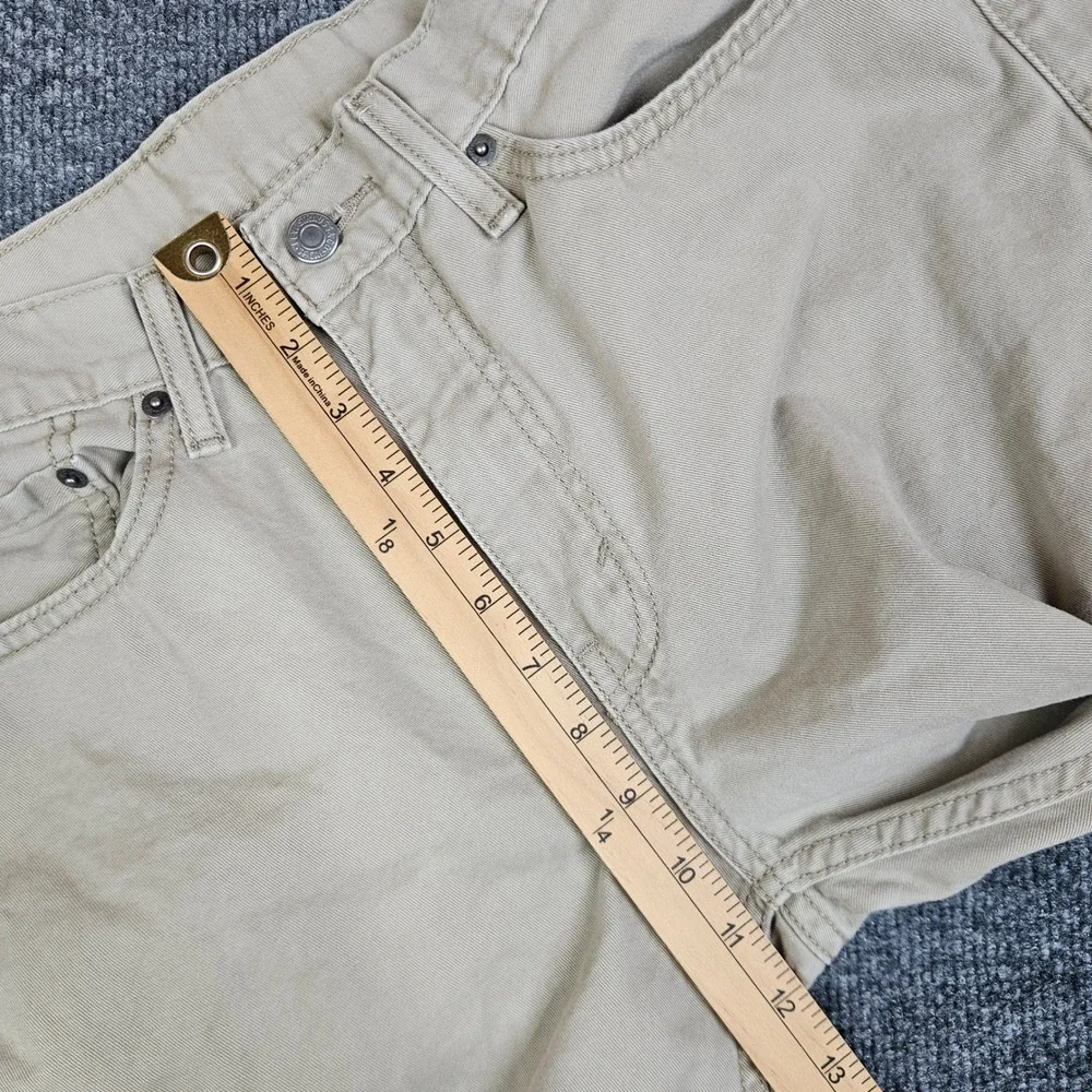 Levis 514 Pants Mens 34x34 Straight Fit Khaki Tan Cotton Twill White Tab Neutral